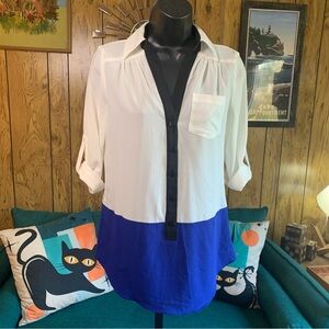 Vintage IZ Byer Colorblock Blouse